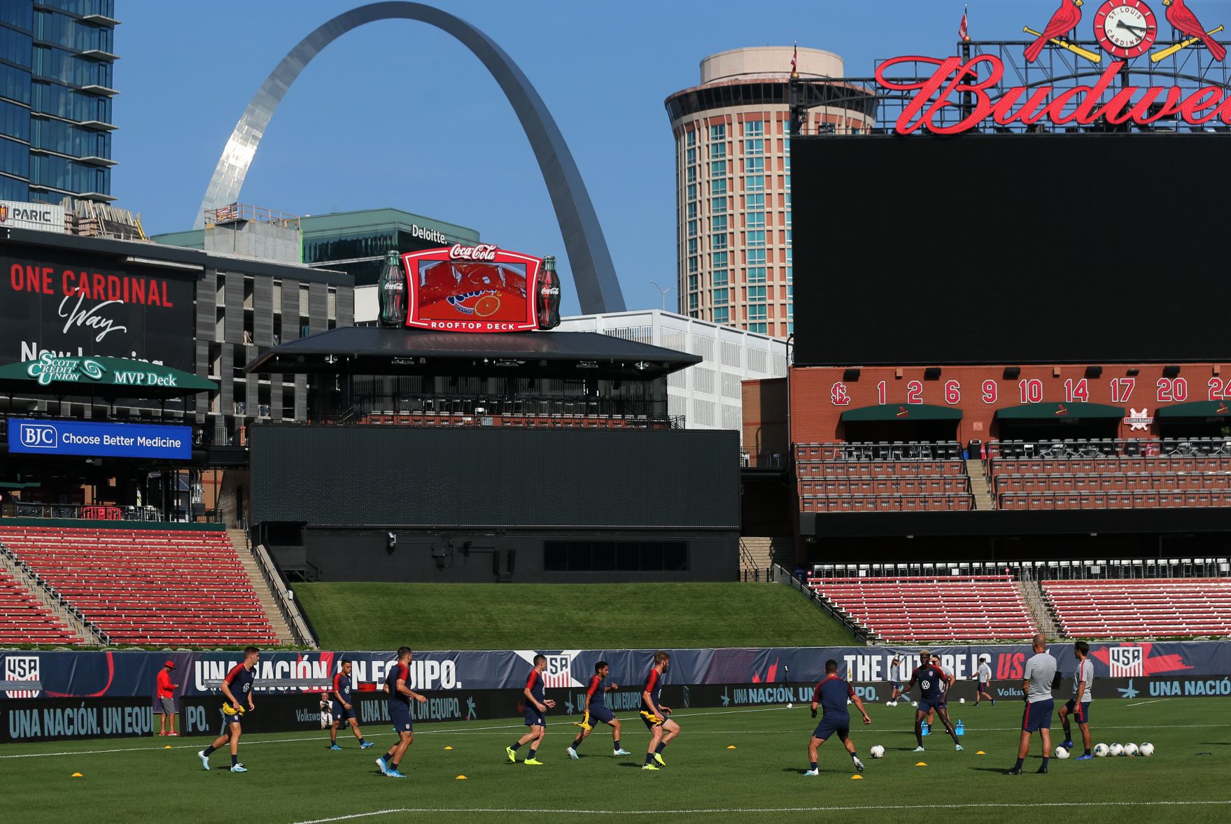 U.S. men's national team practice at Busch Stadium